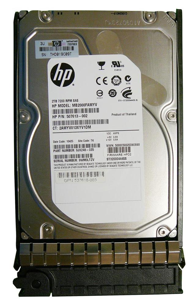 Жесткий диск HP 2TB 6G SAS 7.2K 3.5in DP MDL HDD