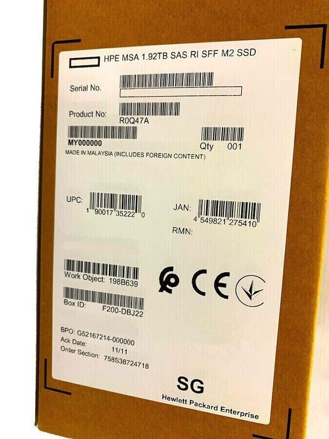 Накопитель твердотельный HPE HPE MSA 1.92TB SAS 12G Read Intensive SFF (2.5in) M2 3yr