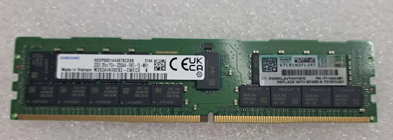 Модуль памяти HPE 32GB (1x32GB) 2Rx4 DDR4-3200 Registered Smart Memory Kit for Gen10+