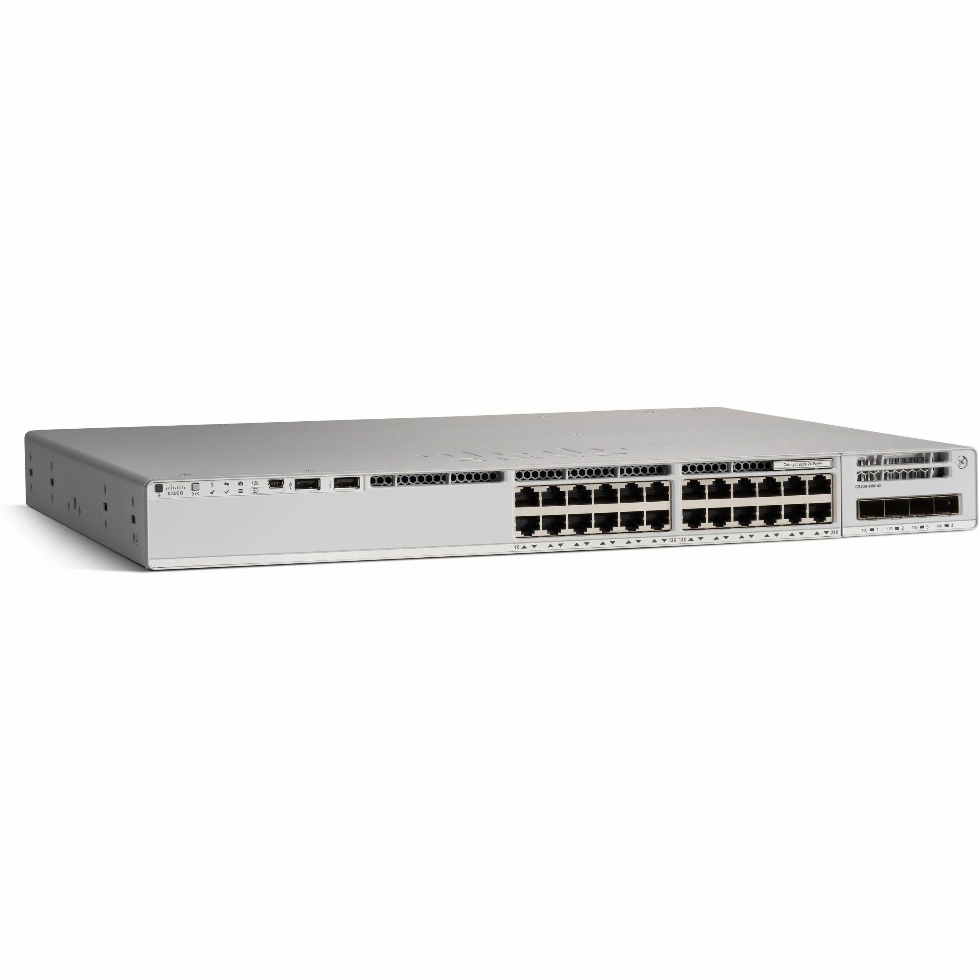 Коммутатор Catalyst 9200 24-port PoE+, Network Advantage C9200-24P-A