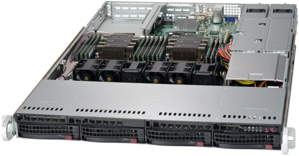 Сервер Supermicro SYS-6019P-WTR 1U, 2xLGA3647 (up to 165W), 12xDDR4, 4x3.5, 2x1GbE, 3xPCIE, 2x750W