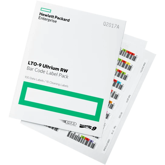 Комплект наклеек LTO-9 RW Bar Code Label Pack (100 data + 10 cleaning)