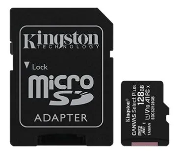 Карта памяти 128Gb microSDXC Kingston Canvas Select Plus Class 10 UHS-I U1 A1 (SDCS2/128GBSP)