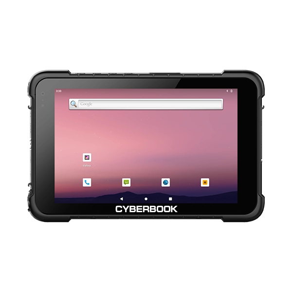 Защищенный планшет Cyberbook T186X 8" 700нт 1280*800, MT6789, 8ГБ, 128ГБ, WiFi 5, BT 5.2, LTE, GPS, ГЛОНАСС, NFC, камера фронтальная 5Мп, тыловая 13Мп, USB 2.0 (Тип А), USB (Тип С), SIM, картридер, разъем для наушников 3,5 мм, встроенная батарея 8500мАч (до 9ч), 12 пин Pogo, IP67, Android 12